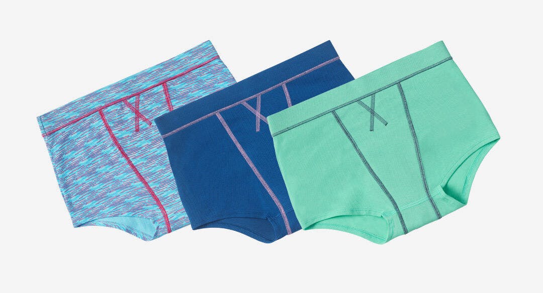 Thinx-Teens 3-Pair-Shorty-Kit Ocean collectionFront