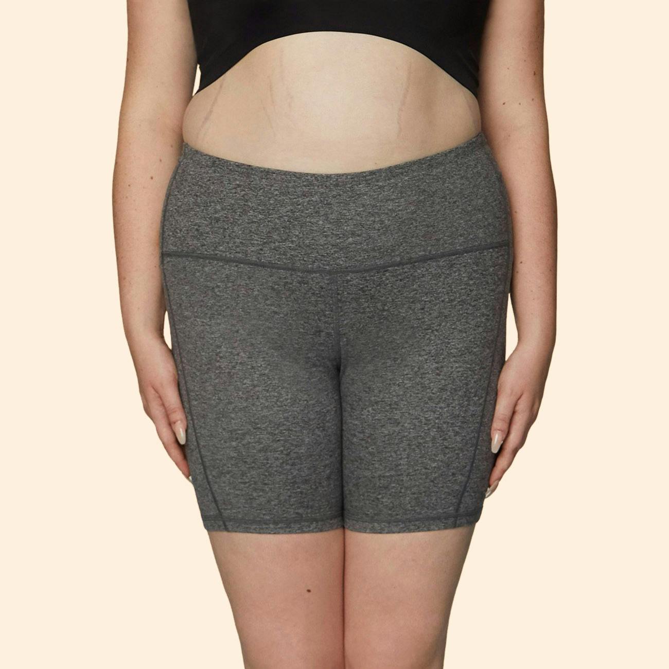 Thinx - Cycle Shorts - Heather Grey - Front